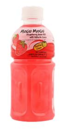 Mogu Mogu Strawberry And Nata De Coco Drink